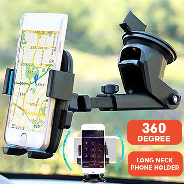 [ Choice] Universal 360 Long Neck Car Mount Phone Holder Mobile Phone Stand